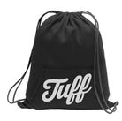 TUFF Script Fleece Cinch Bag Black TuffWraps.com