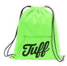 TUFF Script Fleece Cinch Bag Neon Green TuffWraps.com