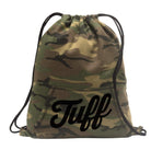 TUFF Script Fleece Cinch Bag Woodland Camo TuffWraps.com