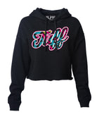 TUFF Script Graffiti Hooded Cropped Fleece XS / Black TuffWraps.com