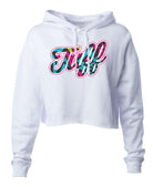 TUFF Script Graffiti Hooded Cropped Fleece XS / White TuffWraps.com