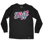 TUFF Script Graffiti Long Sleeve Tee S / Black TuffWraps.com