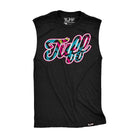 TUFF Script Graffiti Raw Edge Muscle Tank S / Black TuffWraps.com