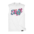 TUFF Script Graffiti Raw Edge Muscle Tank S / White TuffWraps.com