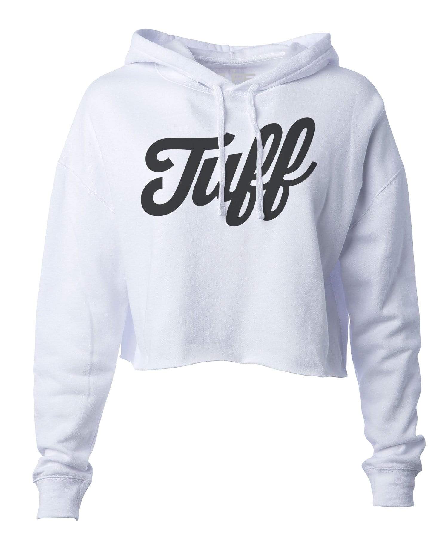 TUFF Script Hooded Cropped Fleece XS / White TuffWraps.com