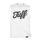 TUFF Script Raw Edge Muscle Tank S / White TuffWraps.com