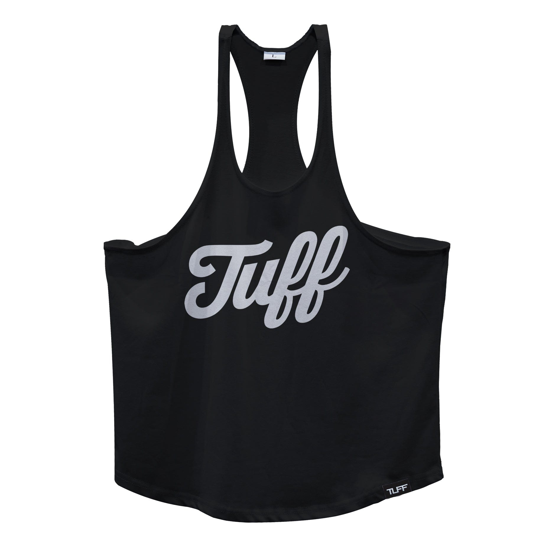 TUFF Script Stringer Tank Top S / Black TuffWraps.com