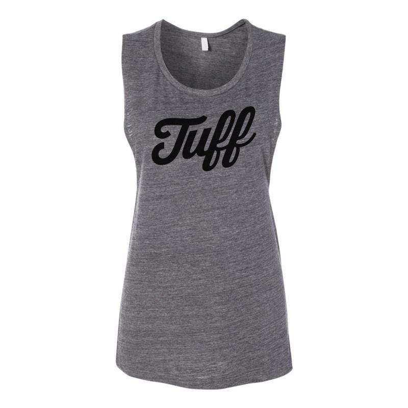 TUFF Script Women's Muscle Tank S / Gray TuffWraps.com