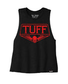 TUFF Skull Wings Racerback Crop Top S / Black TuffWraps.com