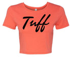 TUFF Thin Script Crop Top XS/S / Coral TuffWraps.com