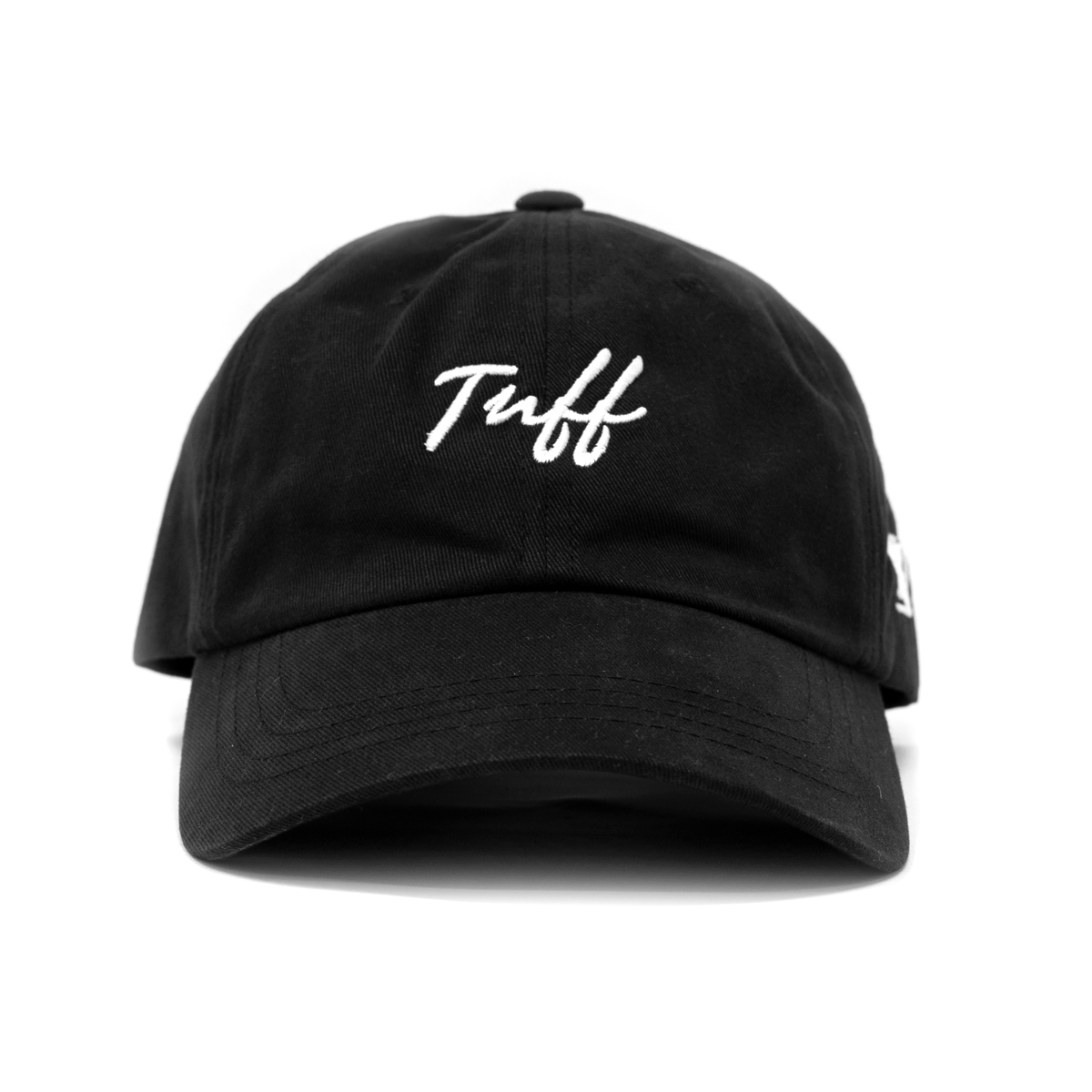 TUFF Thin Script Dad Hat - Black Black TuffWraps.com