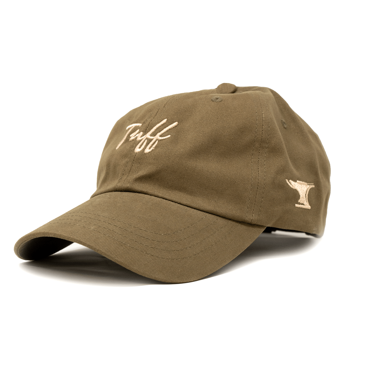 TUFF Thin Script Dad Hat - Olive TuffWraps.com