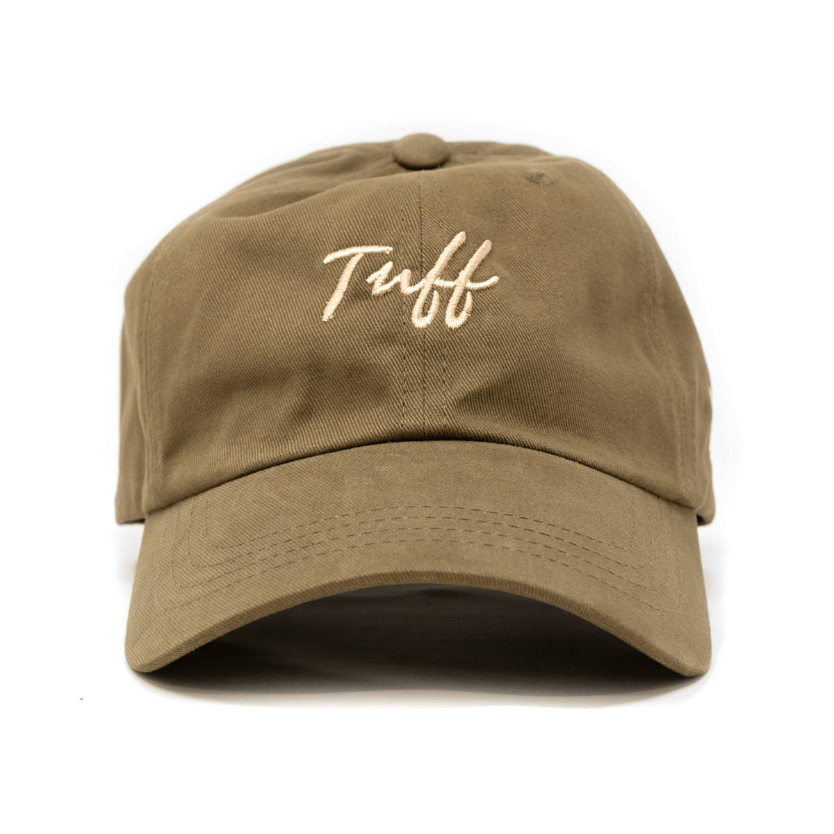 TUFF Thin Script Dad Hat - Olive TuffWraps.com