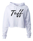 TUFF Thin Script Hooded Cropped Fleece S / White TuffWraps.com