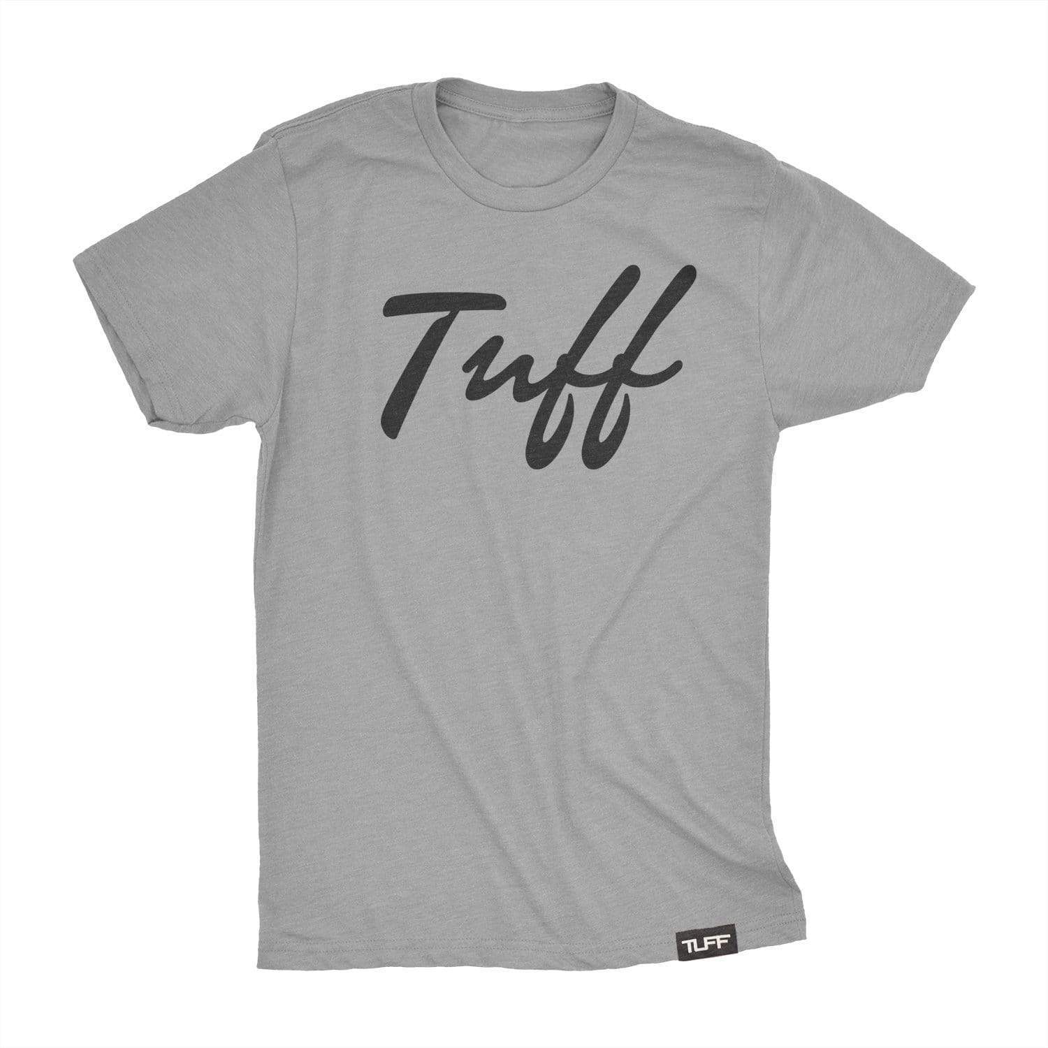 TUFF Thin Script Tee S / Heather Gray TuffWraps.com