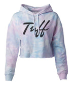 TUFF Thin Script Tie-Dye Hooded Cropped Fleece S / Black TuffWraps.com