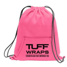 TUFFWRAPS Fleece Cinch Bag Neon Pink TuffWraps.com