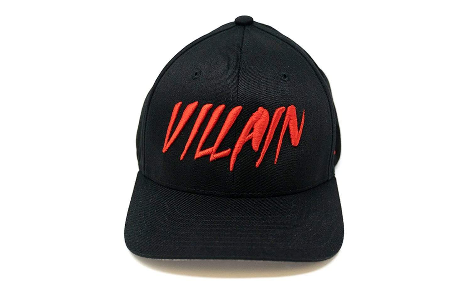 Black Flexfit Villain Hat (Red)