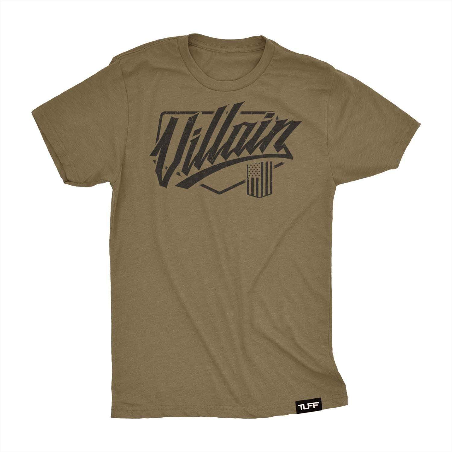 Villain Script Tee S / Military Green TuffWraps.com