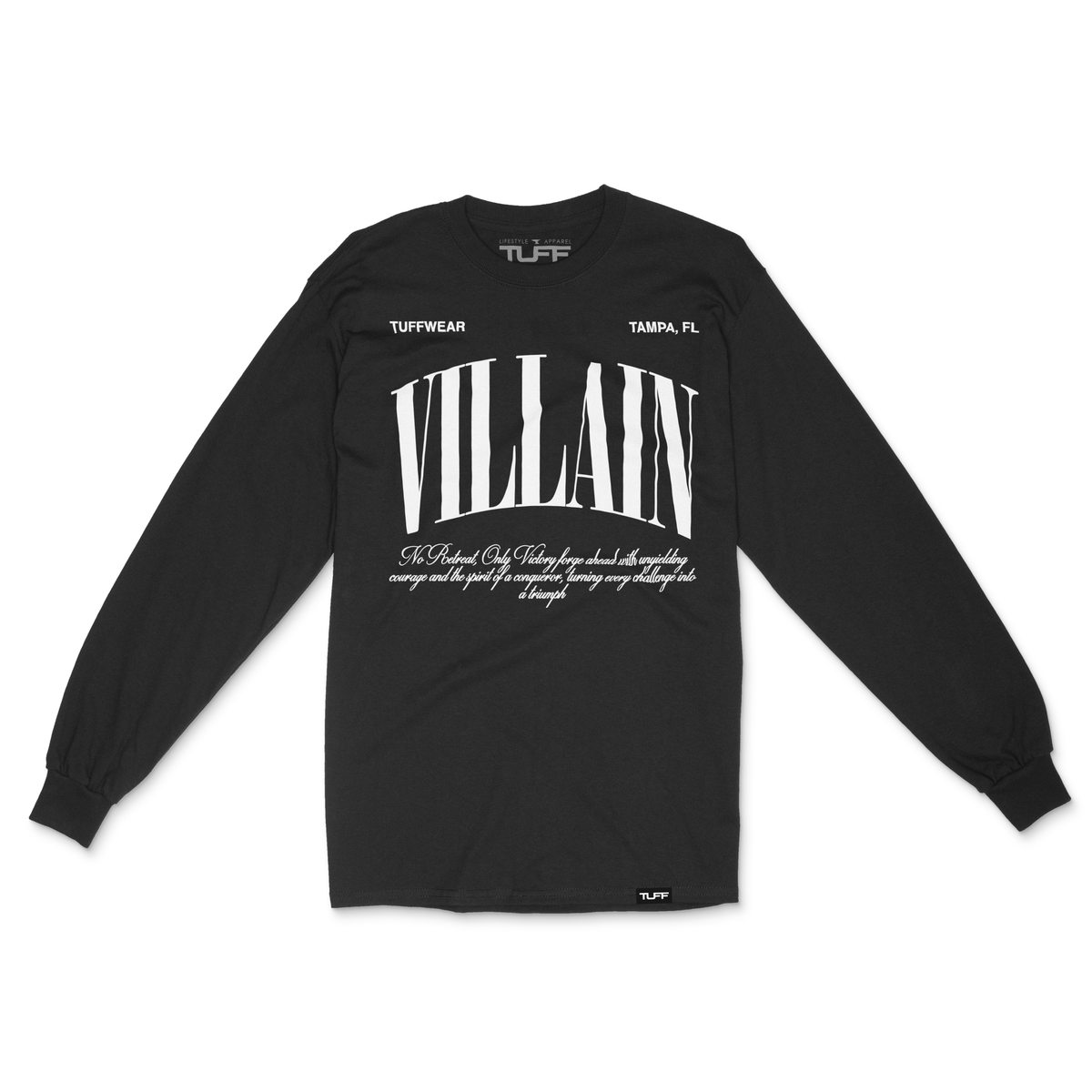 Villains Creed Long Sleeve Tee Black / S TuffWraps.com