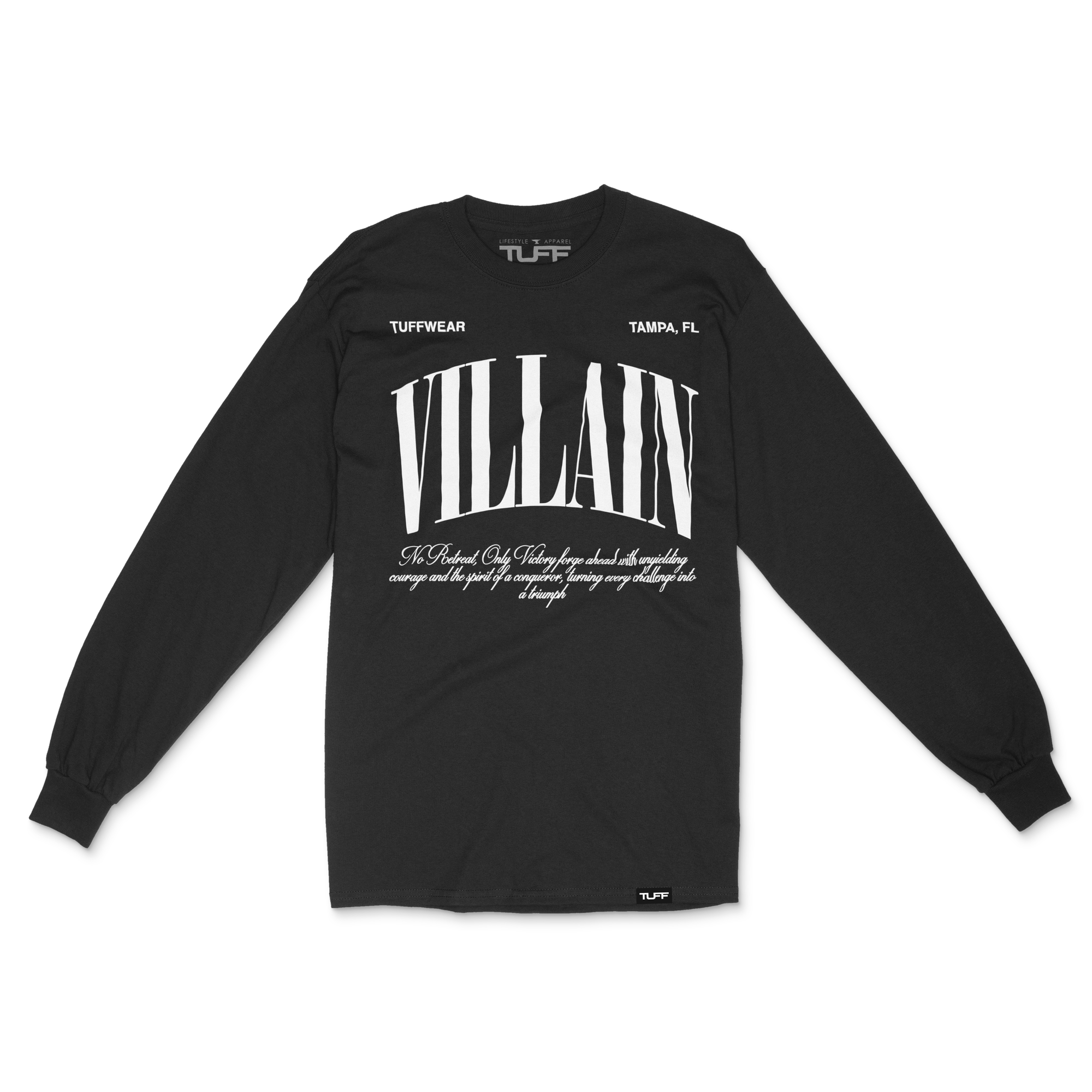 Villains Creed Long Sleeve Tee Black / S TuffWraps.com